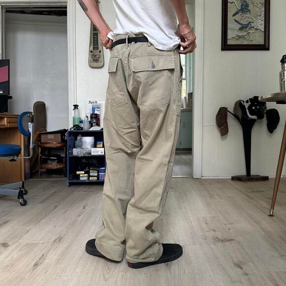 RRL Polo Ralph Lauren Tan Twill Field Fatigue Utility Pant - Picture 3 of 8